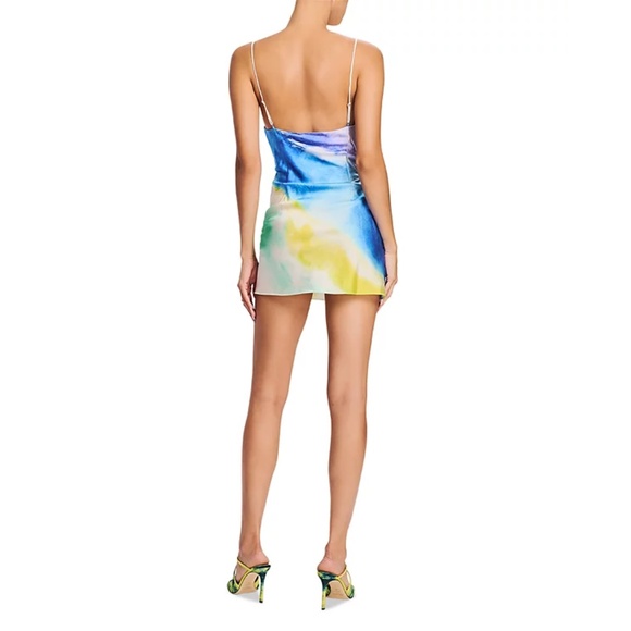 B-25 Retrofete Rylynn Dress Watermelon Wave Sold Out Silk Mini Dress Medium / M - Picture 14 of 15